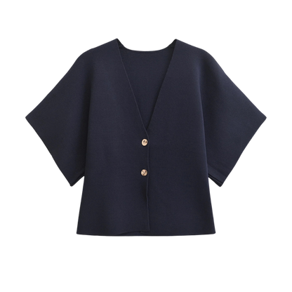 Jade | Minimalistische, elegante Bluse mit Knopfleiste