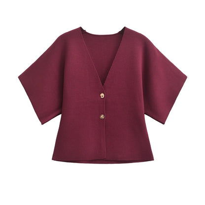 Jade | Minimalistische, elegante Bluse mit Knopfleiste